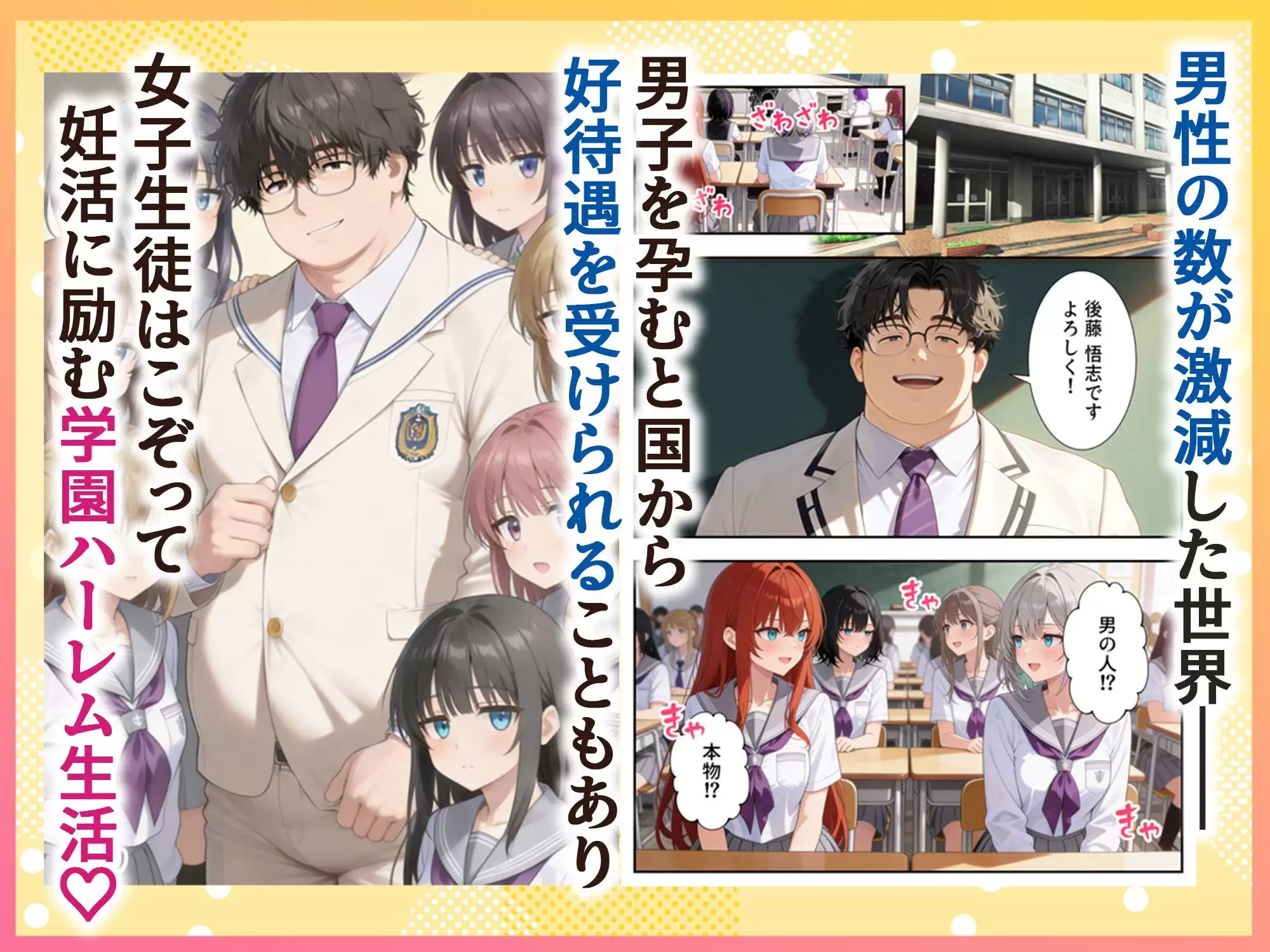 妊活ハーレム学園2 〜イケメンに全部奪われたけど転校したらまたデブス俺がチンポ王に！〜 1ページ目