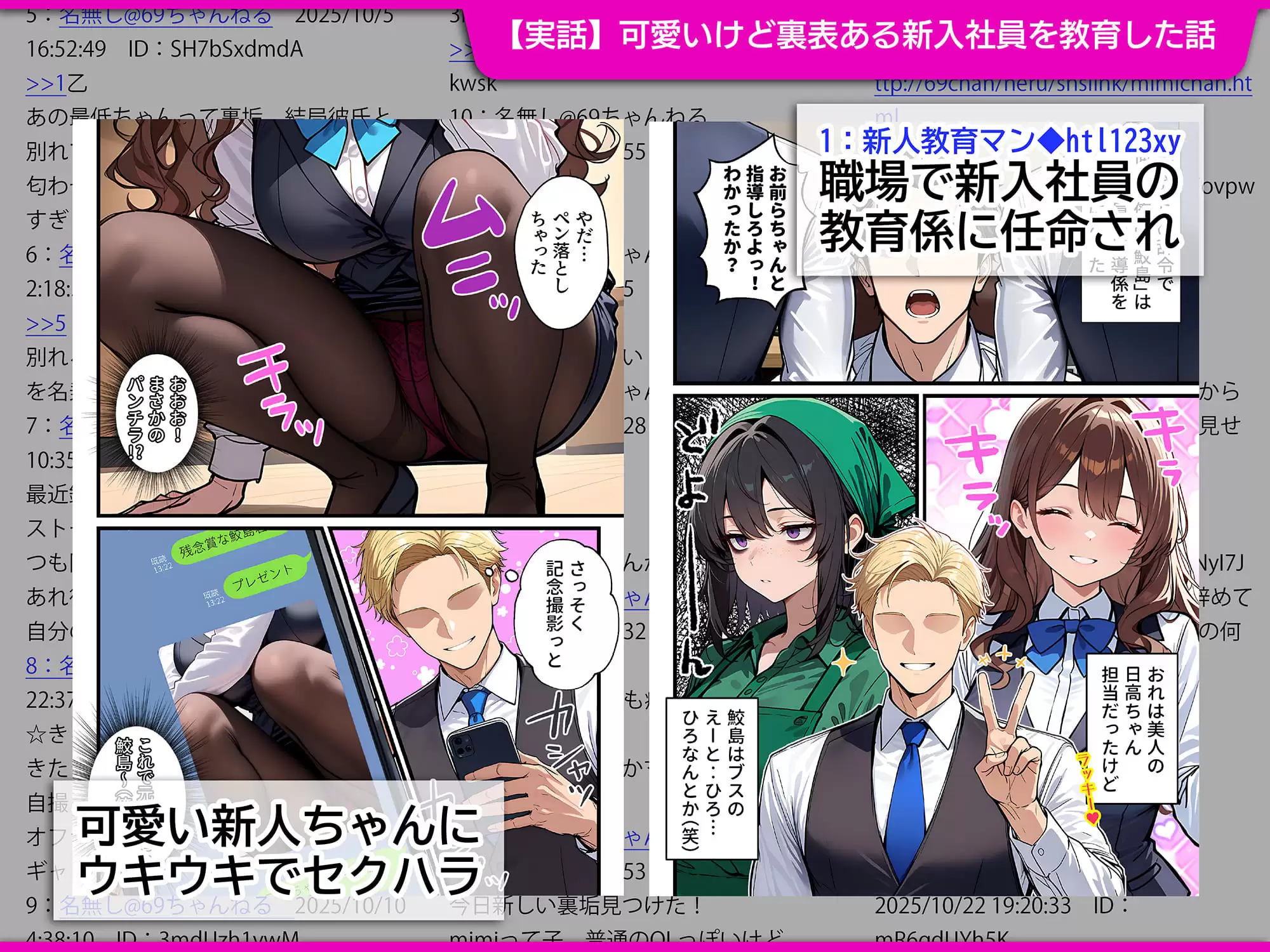 地味でブスだと思ってた新人清掃員の裏垢特定 粘着SEXで彼氏と別れさせた物語 裏ルート 1ページ目