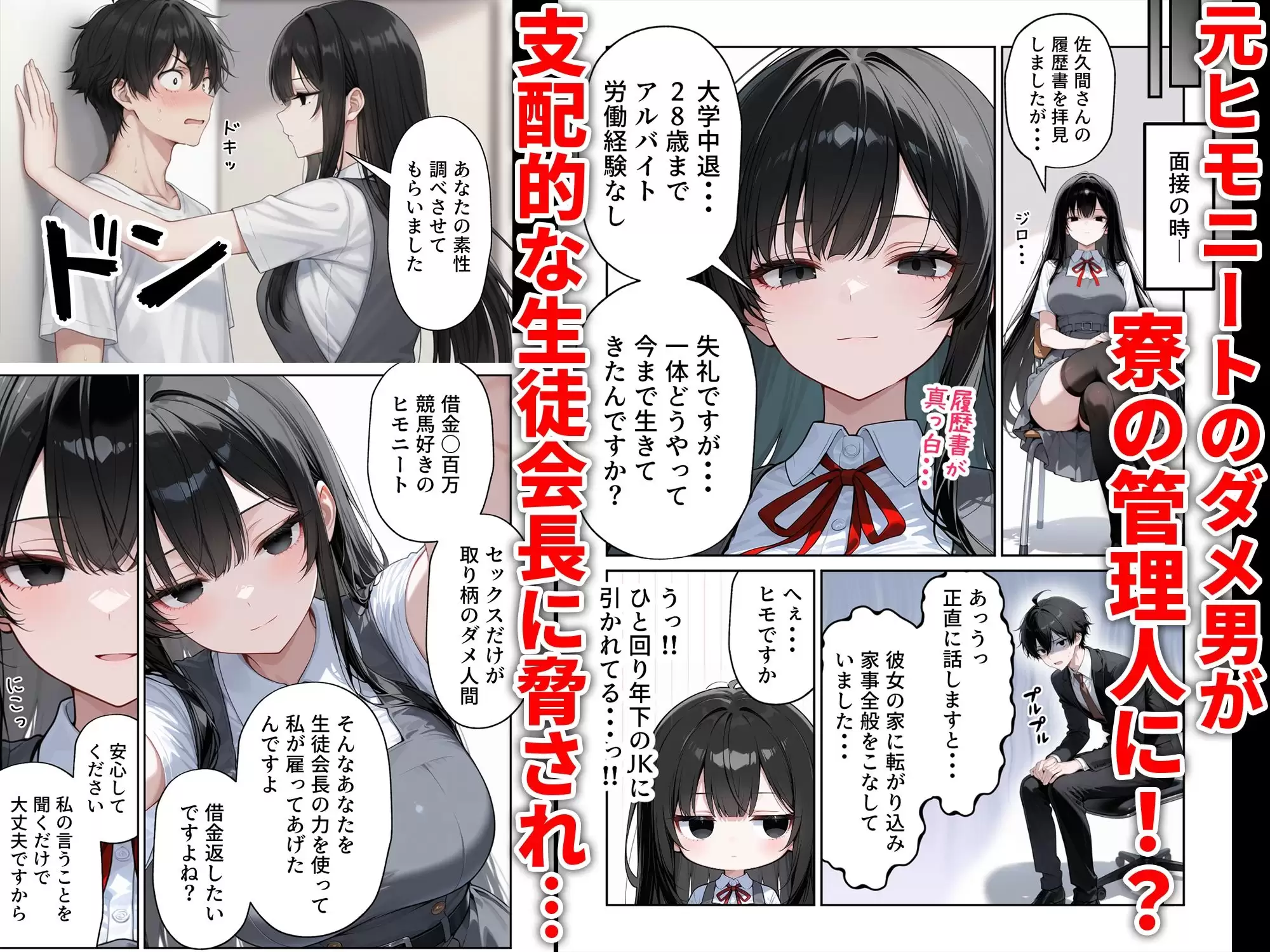 J●ハーレムえっち 生徒の性処理も寮の管理人の仕事だった話 2ページ目